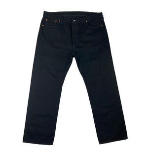 Levi's 501 Mens Jeans Black Button Fly‎ High Rise Size 42x32